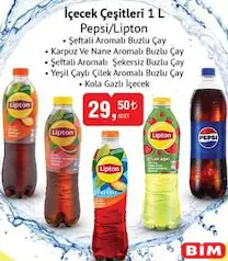 PEPSİ/LİPTON İÇECEK ÇEŞİTLERİ 1 L